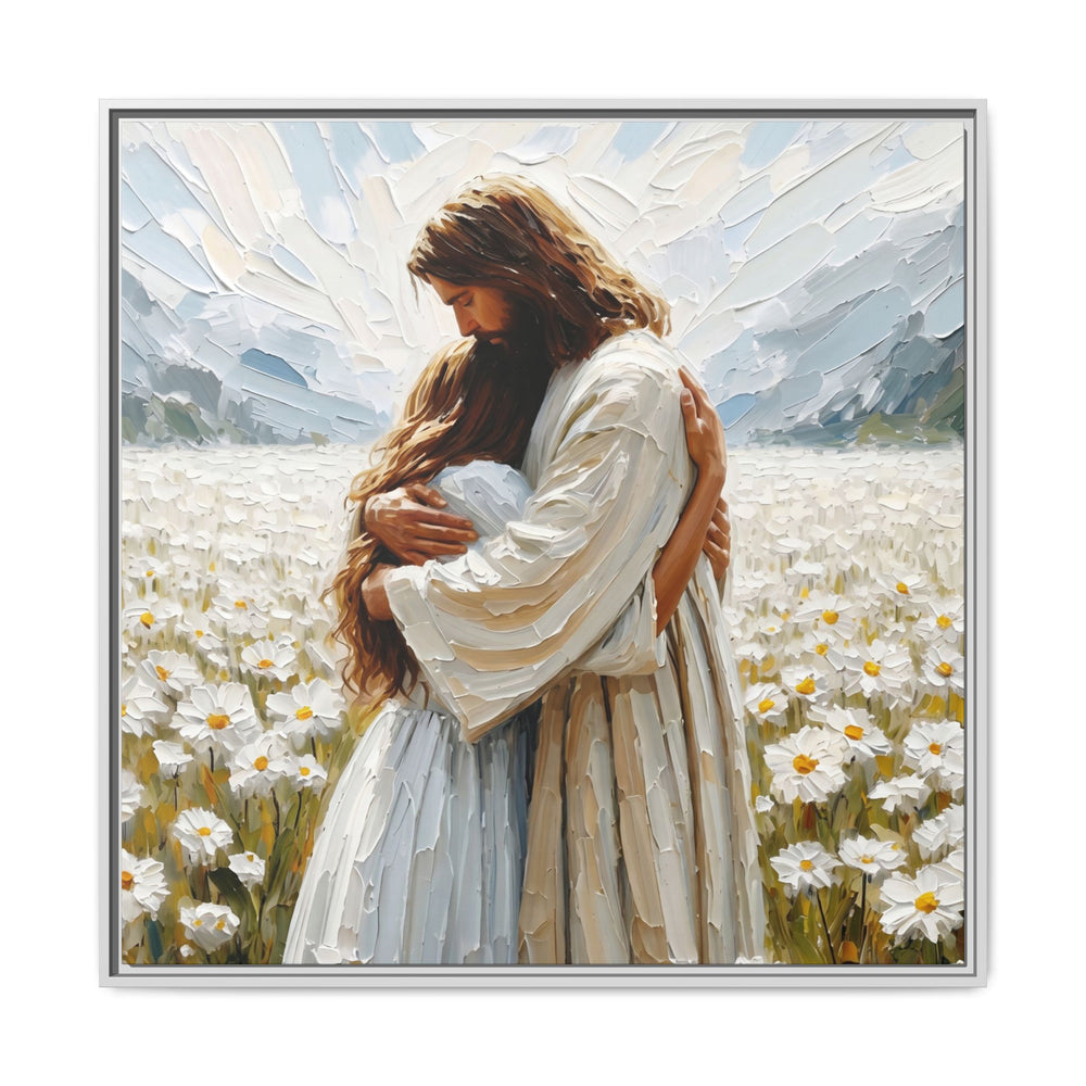 Held by Jesus – Framed Canvas