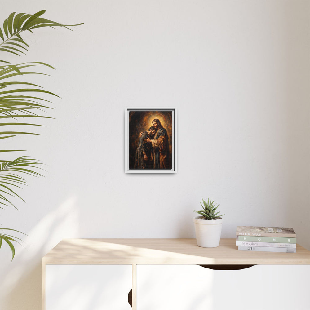 The Embrace of Christ – Framed Canvas