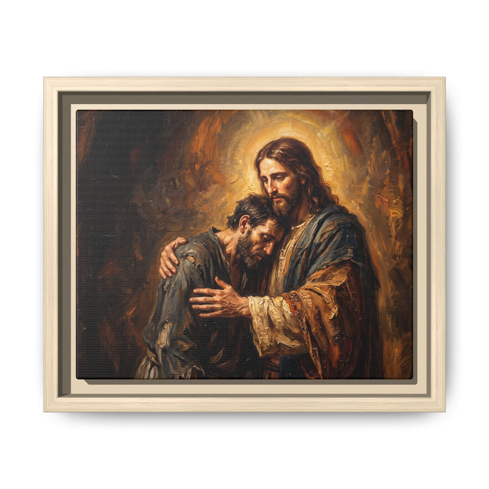 The Embrace of Christ – Framed Canvas