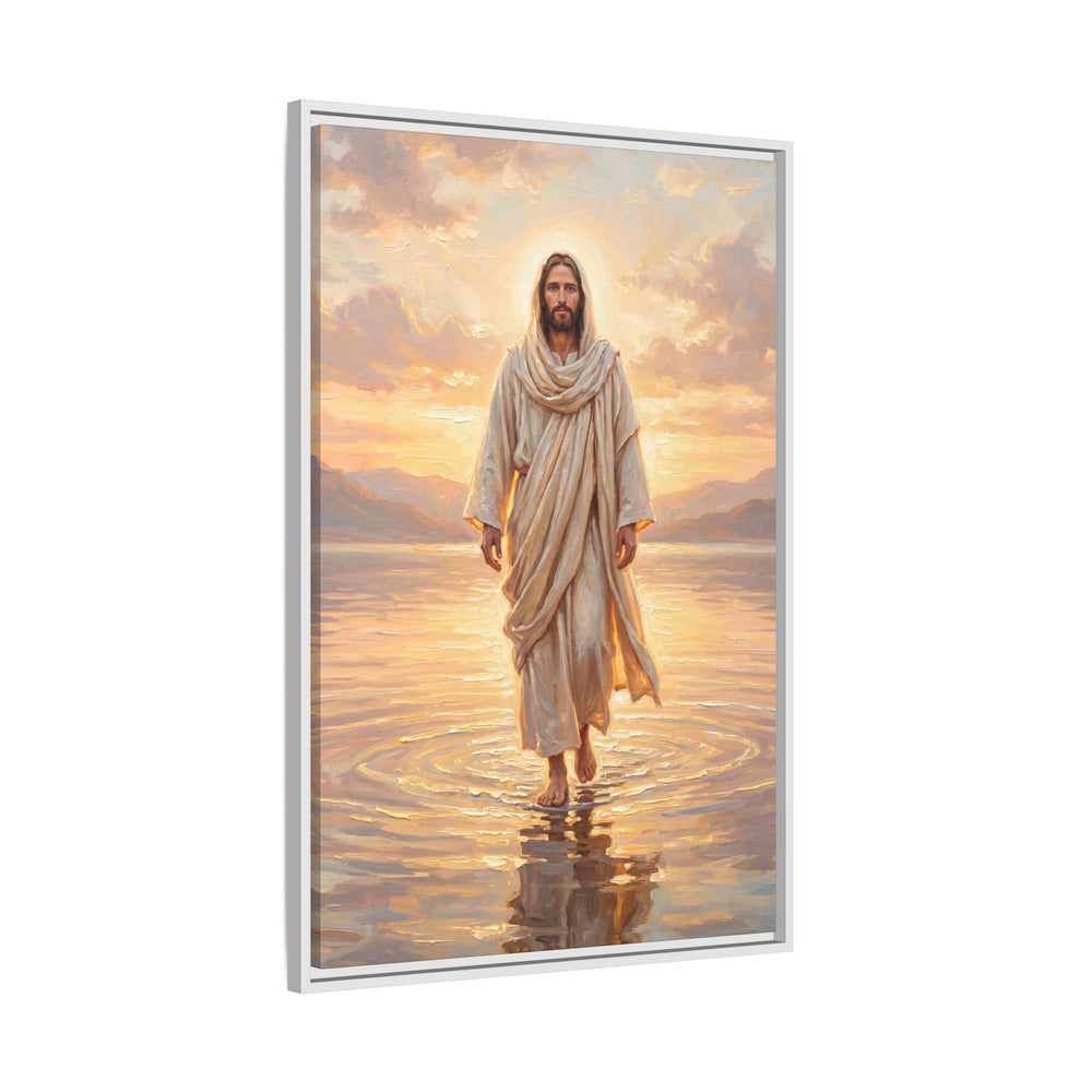 By the Shore at Dawn – Framed Canvas