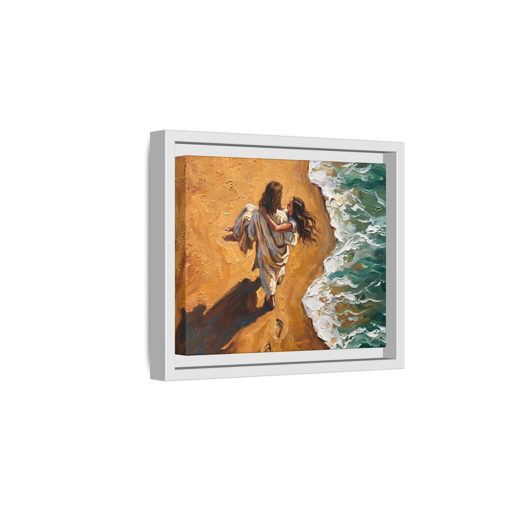 Carried in His Arms – Framed Canvas