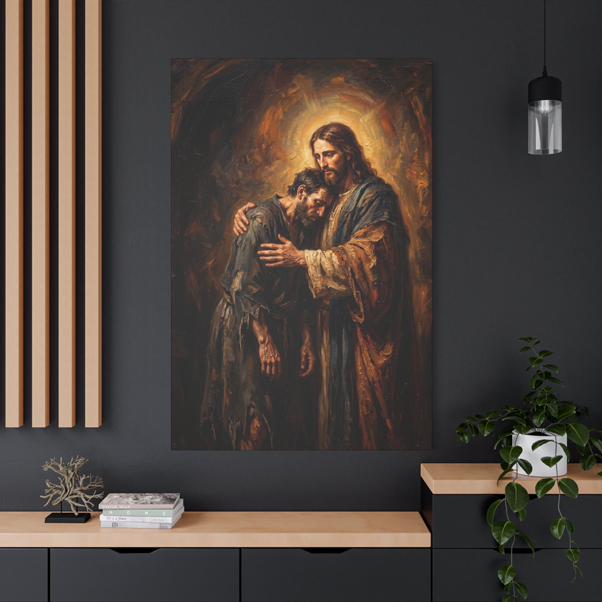 Die Umarmung Christi – Leinwand