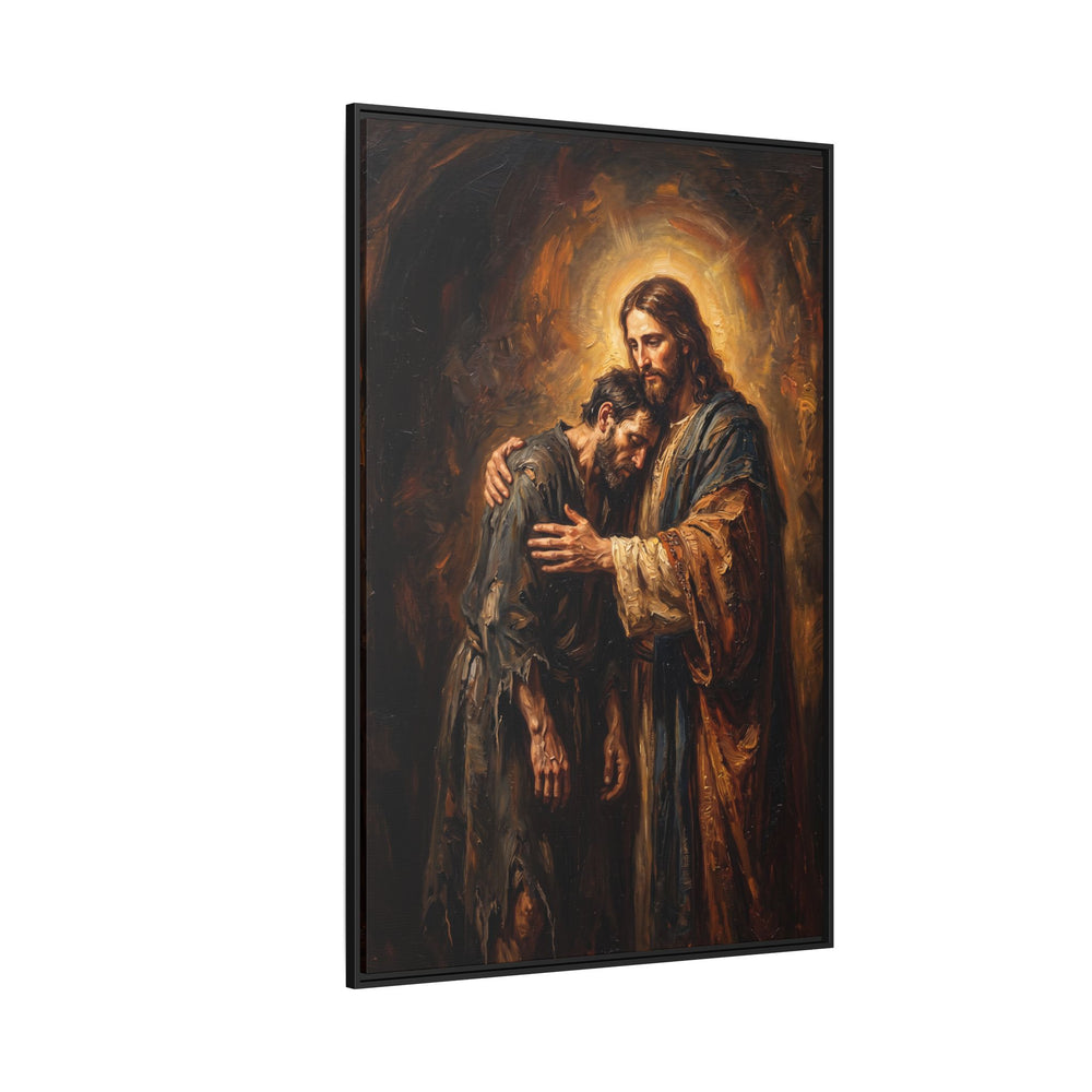 The Embrace of Christ – Framed Canvas