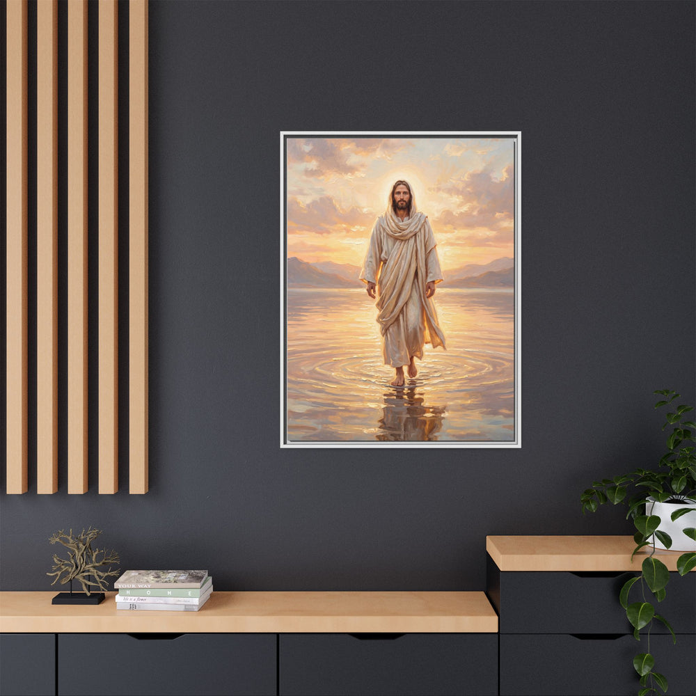 By the Shore at Dawn – Framed Canvas