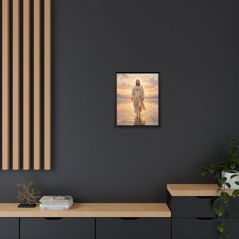 By the Shore at Dawn – Framed Canvas