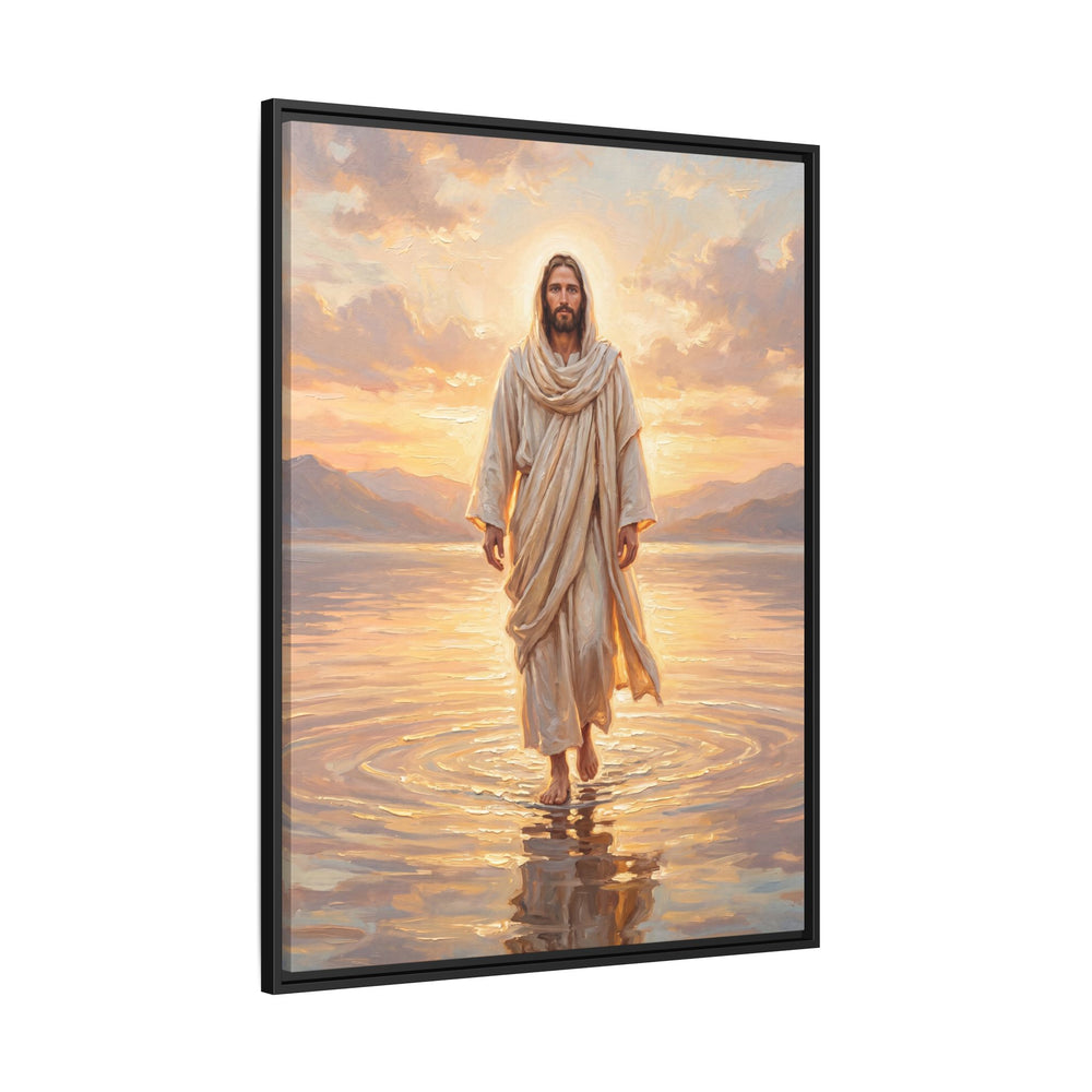 By the Shore at Dawn – Framed Canvas