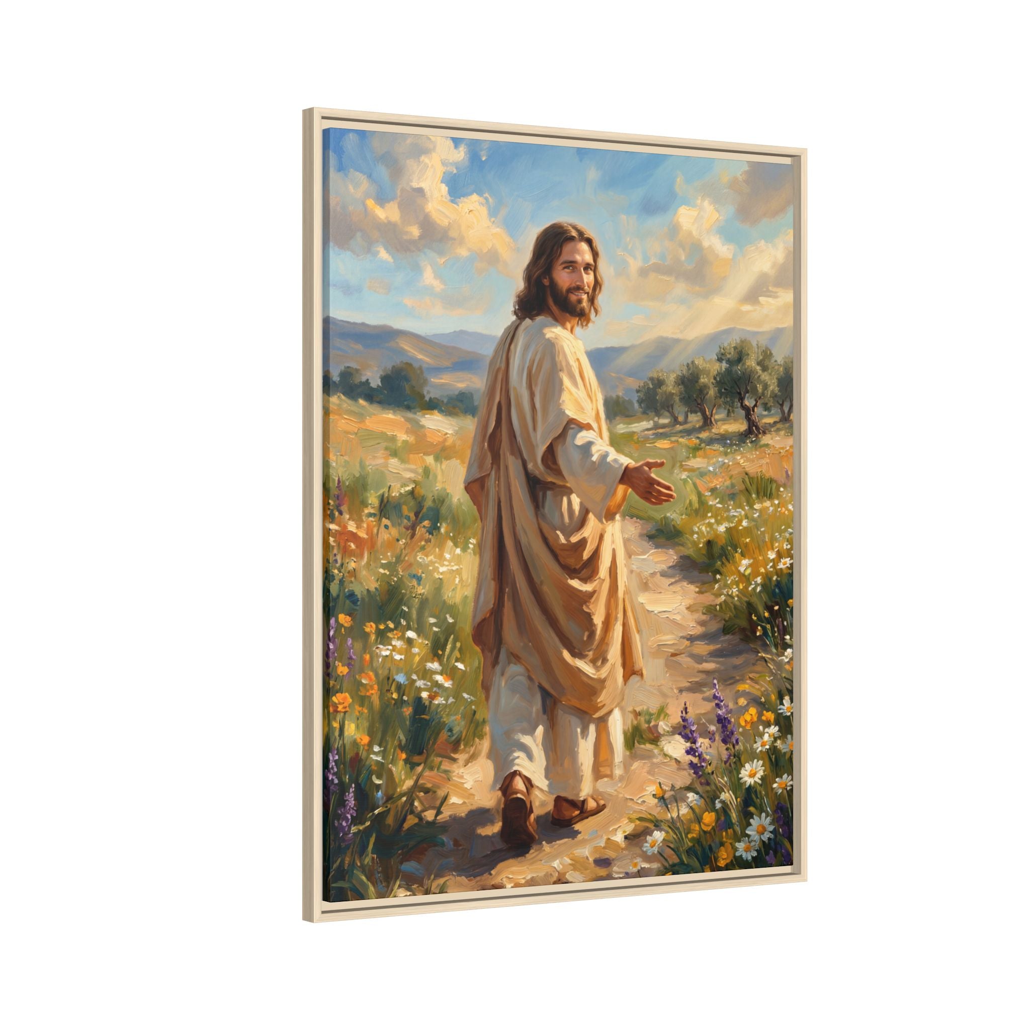 Running to Jesus – Framed Canvas