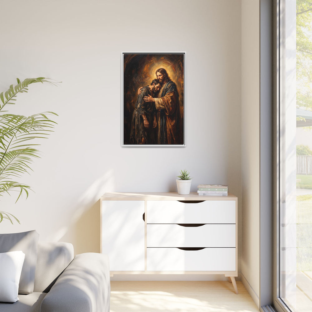 The Embrace of Christ – Framed Canvas