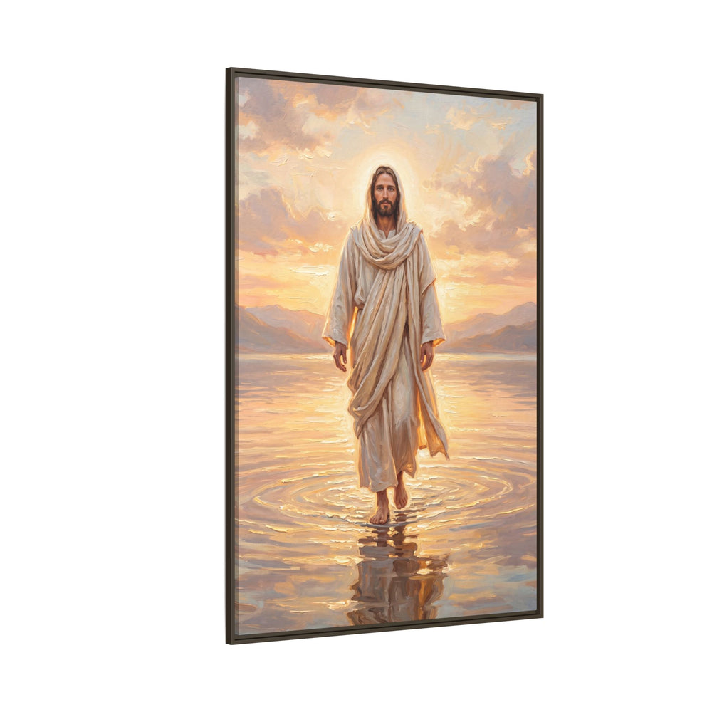 By the Shore at Dawn – Framed Canvas