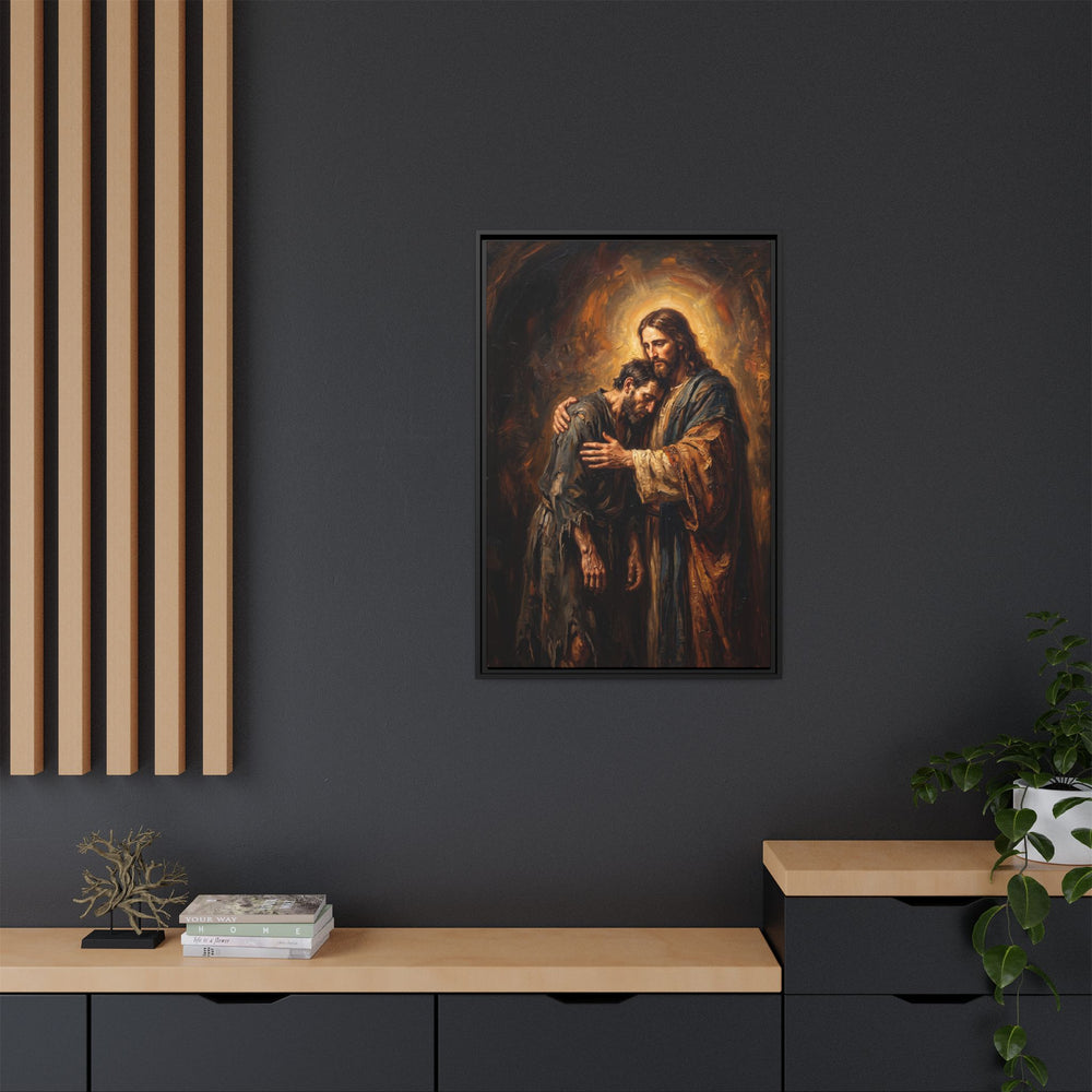 The Embrace of Christ – Framed Canvas