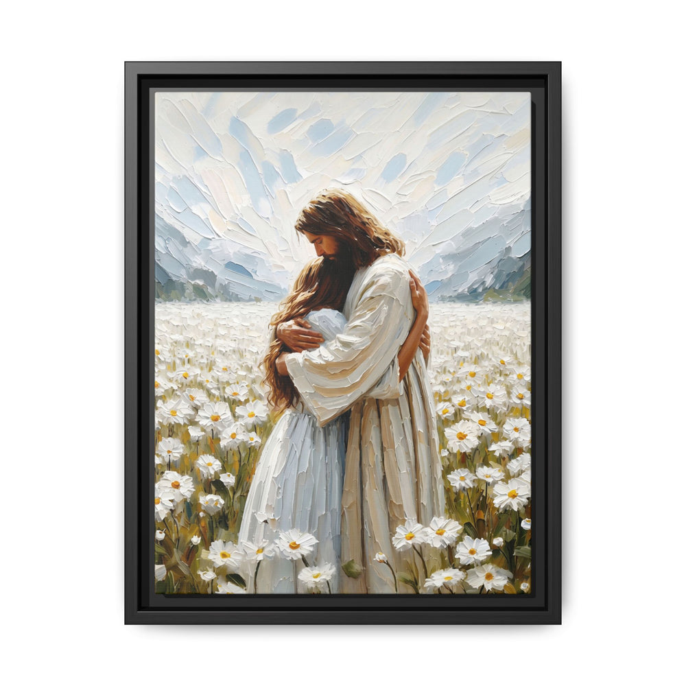 Held by Jesus – Framed Canvas