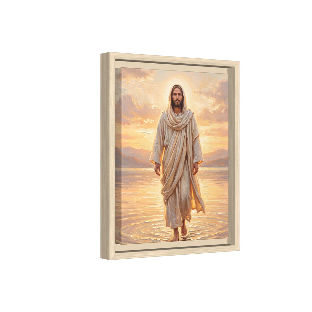 By the Shore at Dawn – Framed Canvas