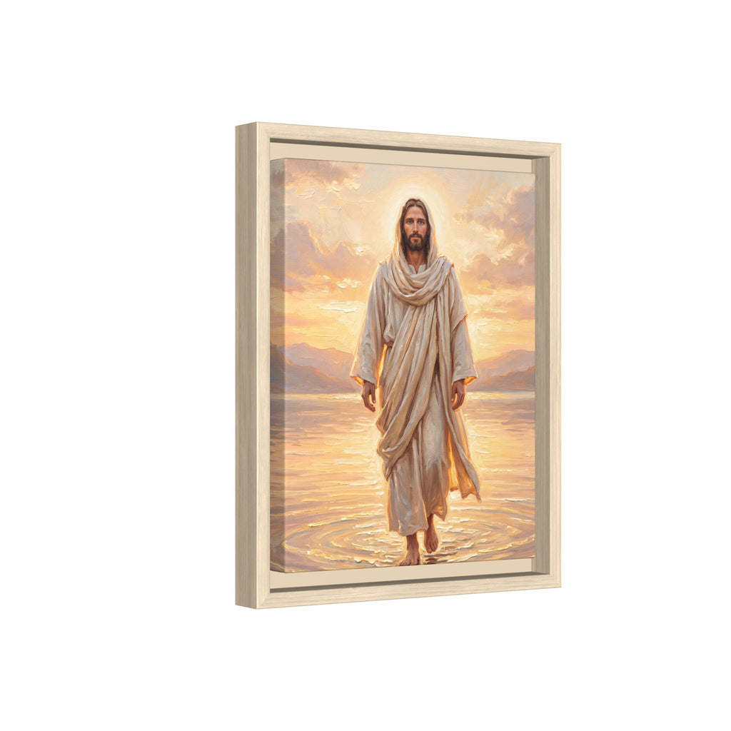 By the Shore at Dawn – Framed Canvas