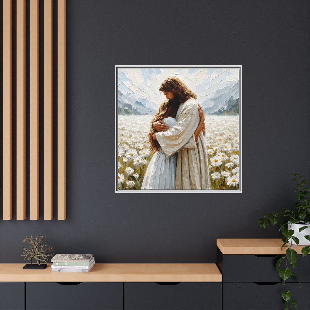Held by Jesus – Framed Canvas