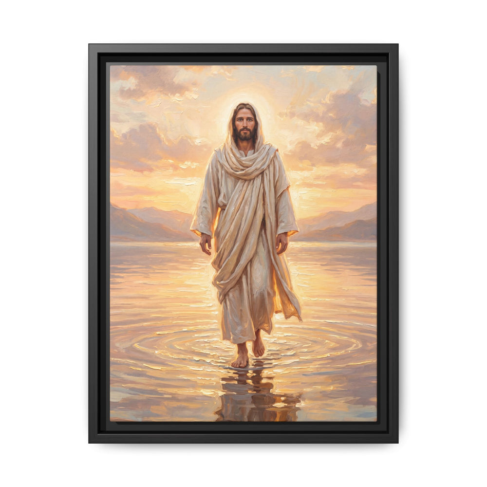 By the Shore at Dawn – Framed Canvas