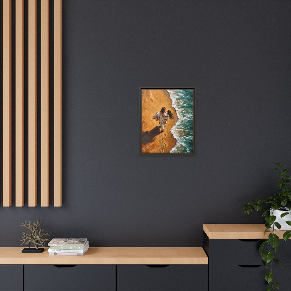 Carried in His Arms – Framed Canvas
