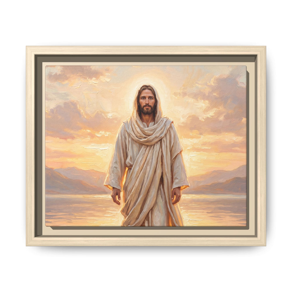 By the Shore at Dawn – Framed Canvas