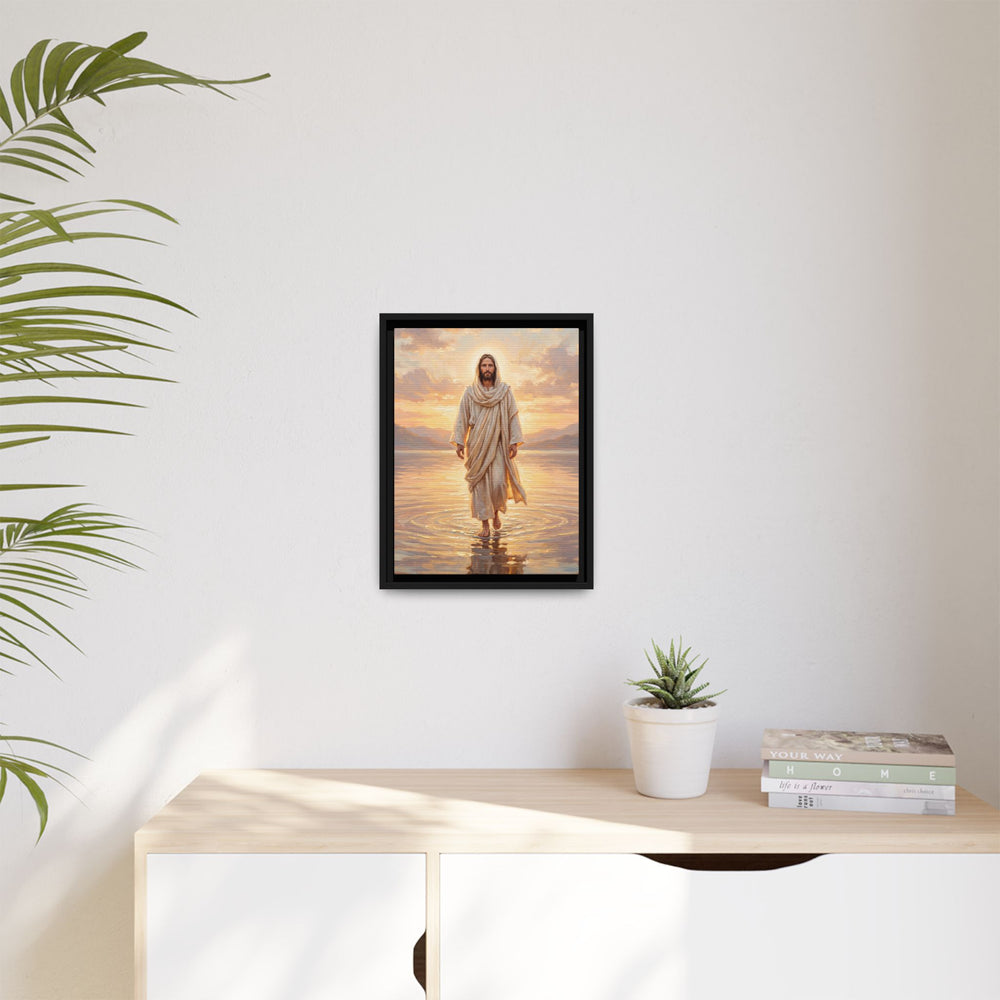 By the Shore at Dawn – Framed Canvas