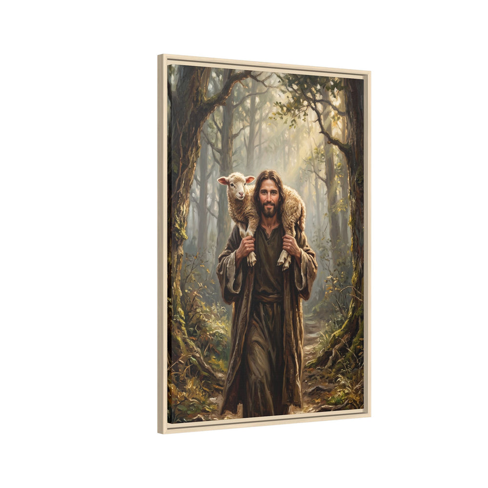Jesus and the Child – Framed Canvas