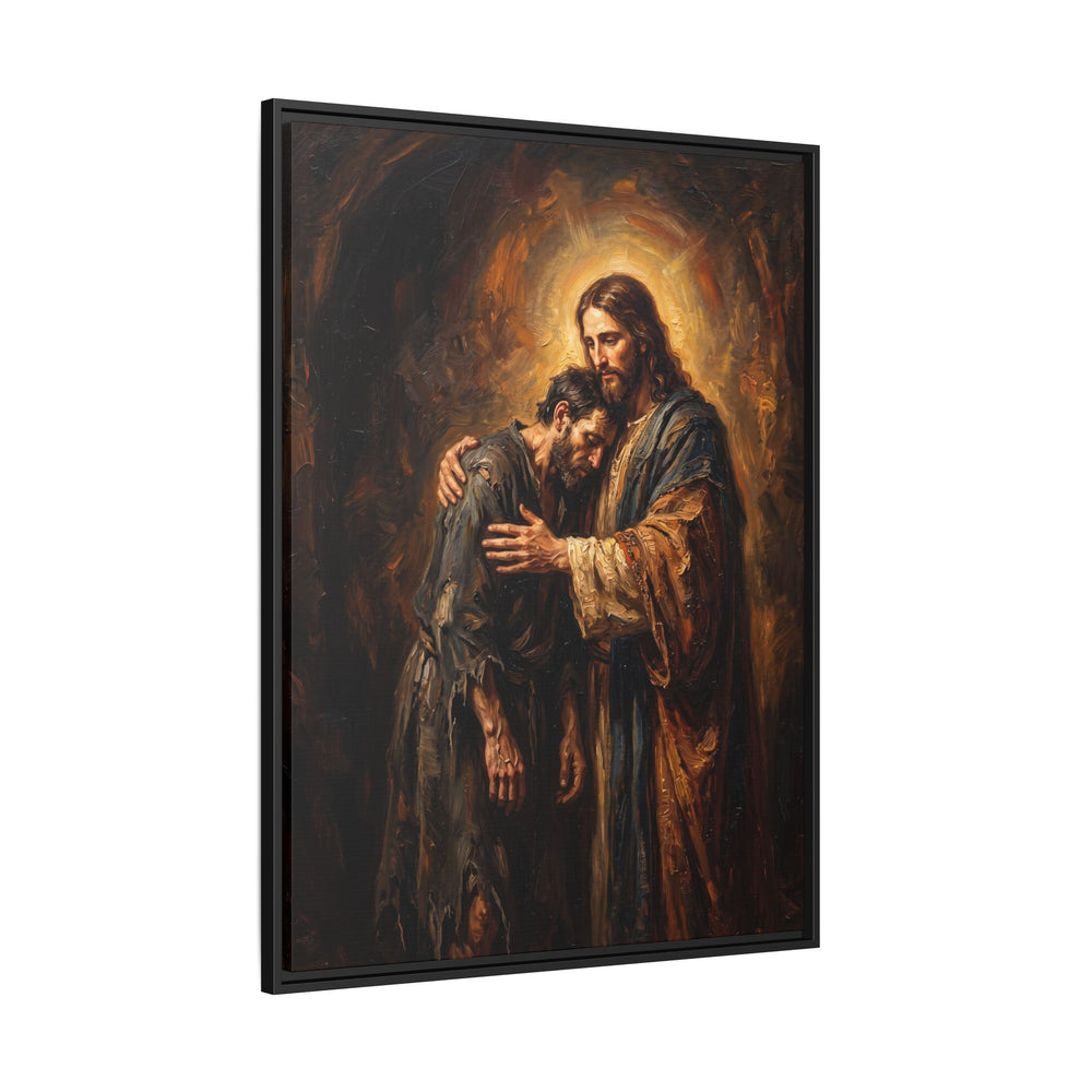 The Embrace of Christ – Framed Canvas