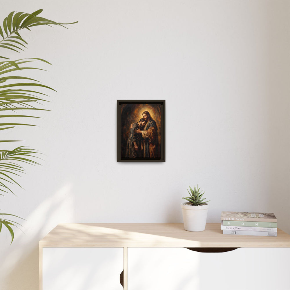 The Embrace of Christ – Framed Canvas