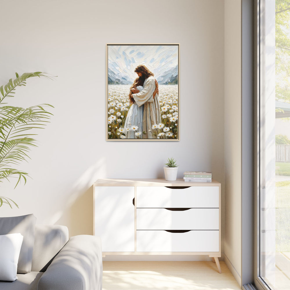 Held by Jesus – Framed Canvas