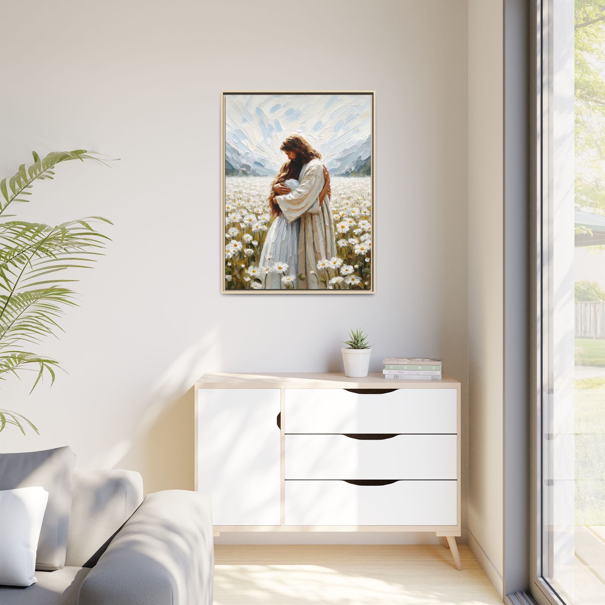 Held by Jesus – Framed Canvas