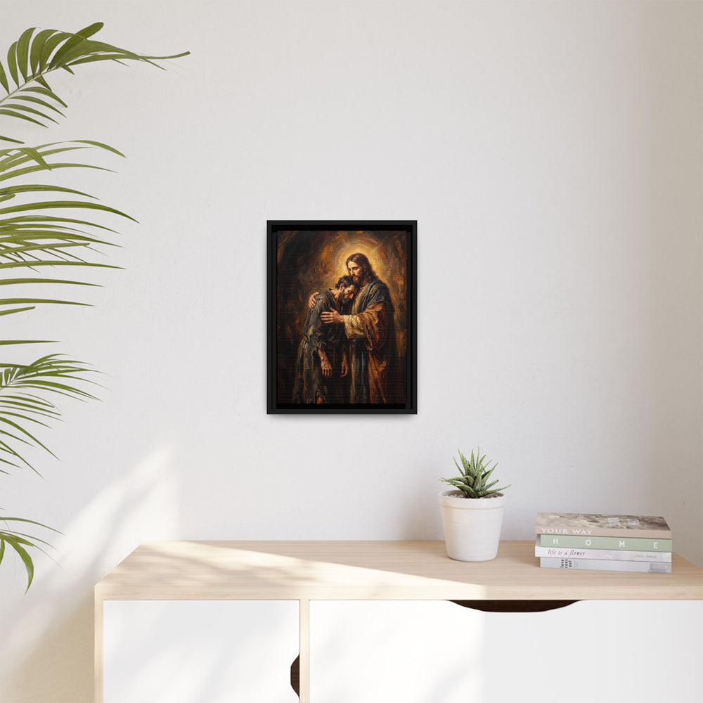 The Embrace of Christ – Framed Canvas