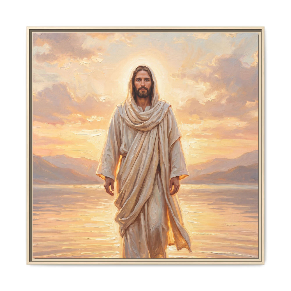 By the Shore at Dawn – Framed Canvas