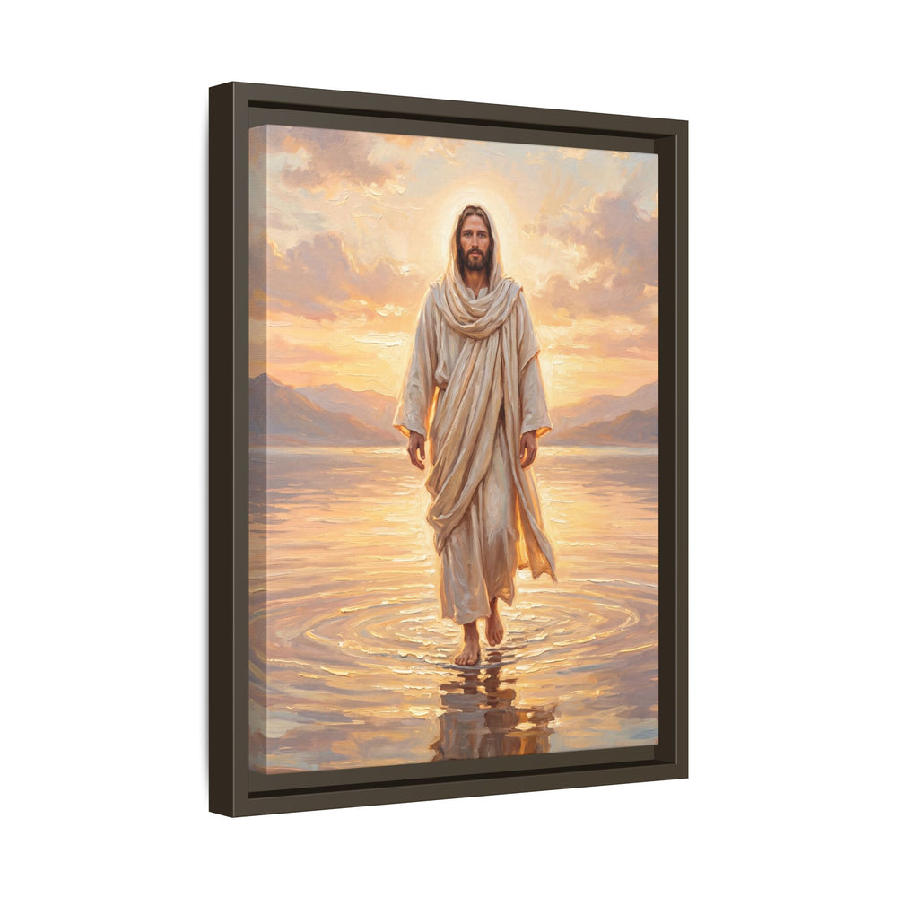 By the Shore at Dawn – Framed Canvas