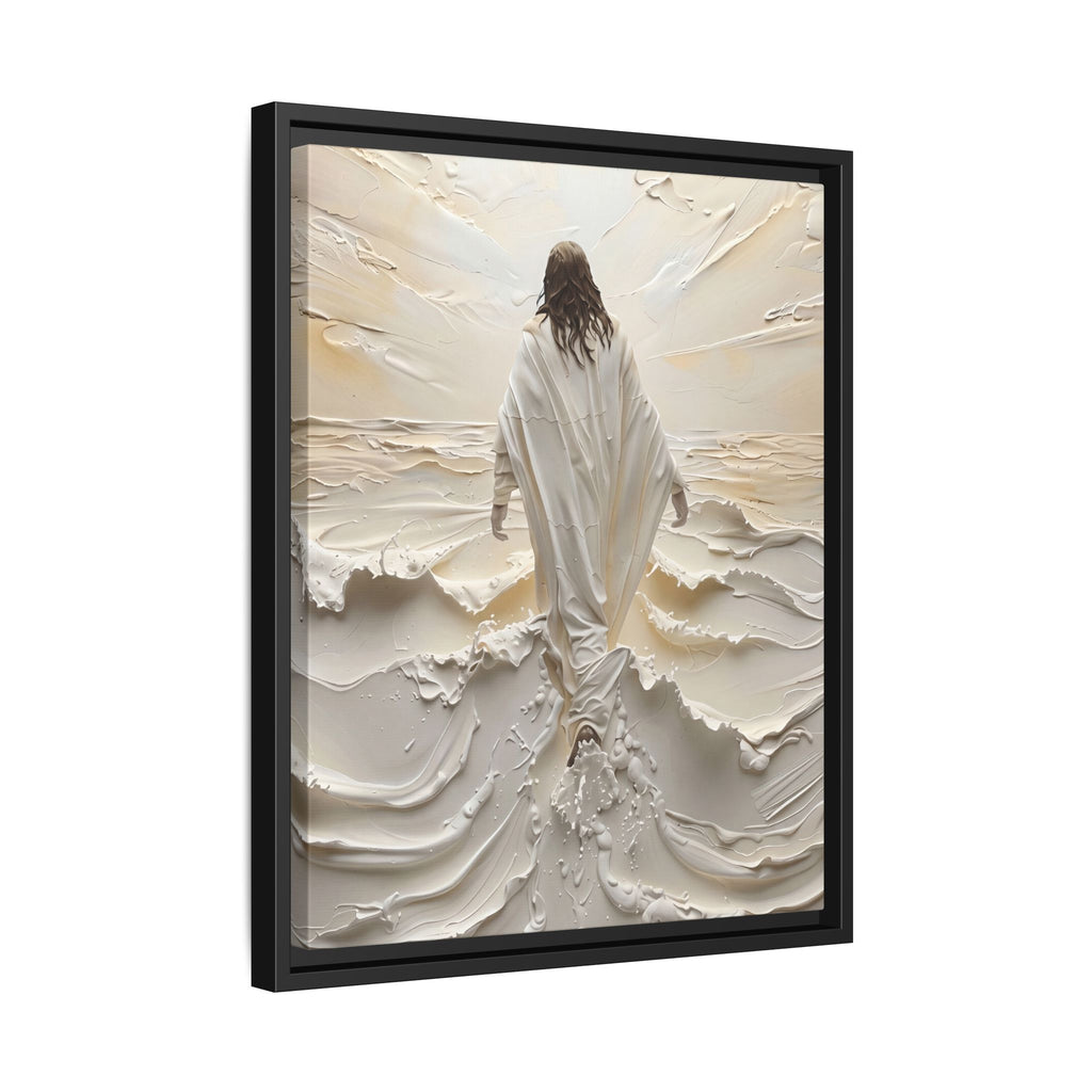 Christus auf den Wellen – Gerahmte Leinwand