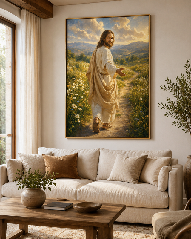 The Good Shepherd – Framed Canvas