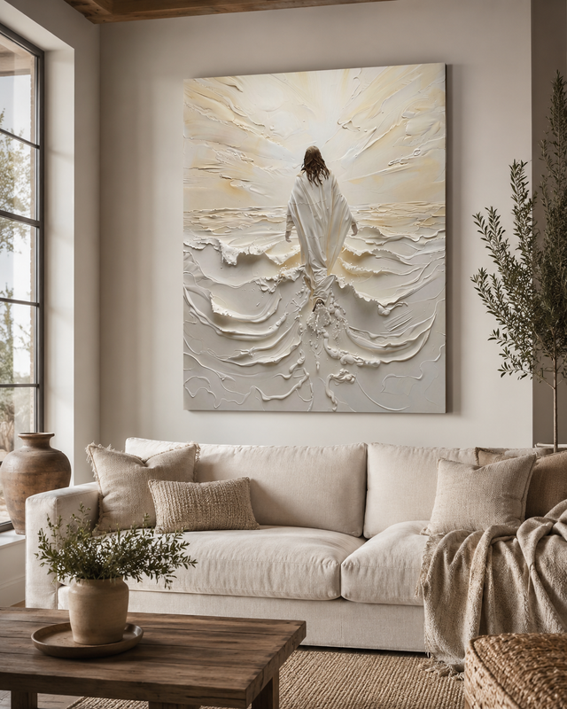 Christ Upon the Waves – Framed Canvas